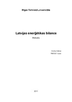 Реферат 'Latvijas enerģētikas bilance', 1.