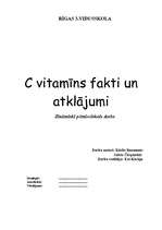 Реферат 'C vitamīns - fakti un atklājumi', 1.