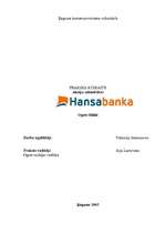 Отчёт по практике 'A/S "Hansabanka" Ogres filiāle', 1.