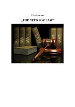 Эссе 'The Need for Law', 1.