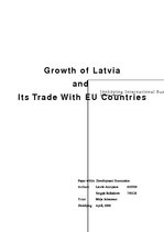 Реферат 'Growth of Latvia and Its Trade with EU Countries', 1.