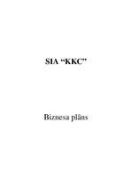 Бизнес план 'SIA "KKC" biznesa plāns', 1.
