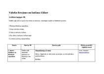 Образец документа '"Stundas plāni""
Valodas lietojums un lasīšana 1.klasē', 2.