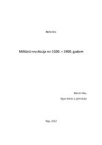 Реферат 'Militārā revolūcija (1500-1800)', 1.