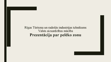 Презентация 'Valsts aizsardzības mācība. Pelēkā zona', 1.