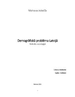 Презентация 'Demogrāfiskā problēma Latvijā', 1.