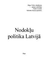 Реферат 'Nodokļu politika Latvijā', 1.