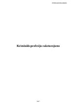 Конспект 'Kriminālo profesiju raksturojums', 1.