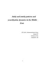 Реферат 'Amity and Enmity Patterns and Securitization Dynamics in the Middle East', 1.