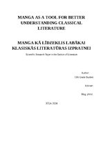 Реферат 'Manga kā līdzeklis labākai klasiskās literatūras izpratnei', 1.