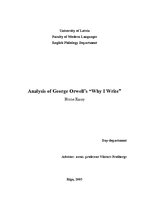 Эссе 'Analysis of George Orwell’s "Why I Write"', 1.