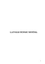 Реферат 'Latvijas pensiju sistēma', 1.