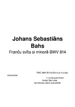 Конспект 'Johans Sebastiāns Bahs. Franču svīta', 1.