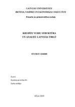 Реферат 'Kredītu veidu struktūra un analīze Latvijas tirgū', 1.