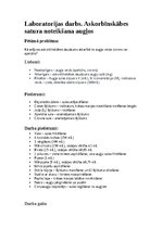 Конспект 'Laboratorijas darbs. Askorbīnskābes satura noteikšana augļos', 1.