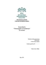 Реферат 'Kontroldarbs “Ūdensapgāde un kanalizācija” 22.variants', 1.