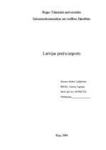 Конспект 'Latvijas preču imports', 1.