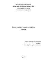 Конспект 'Betona kvalitātes kontrole būvobjektos', 1.