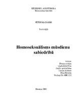 Реферат 'Homoseksuālisms mūsdienu sabiedrībā', 1.
