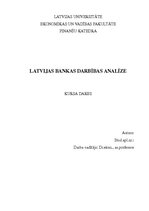 Реферат 'Latvijas Bankas darbības analīze', 1.
