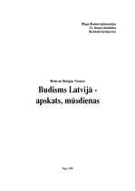 Реферат 'Budisms Latvijā - apskats', 1.