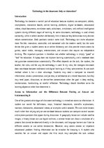 Эссе 'Technology in the classroom: help or distraction?', 1.