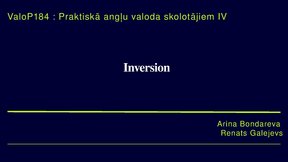 Презентация 'Inversion', 1.
