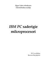 Реферат 'IBM PC saderīgie mikroprocesori', 1.