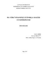 Дипломная 'SIA "Līra" finansiālā stāvokļa analīze un novērtējums', 1.
