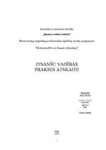 Отчёт по практике 'Finanšu vadības prakses atskaite', 1.