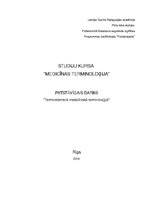 Конспект 'Terminoloģija medicīnā latīņu valodā', 1.