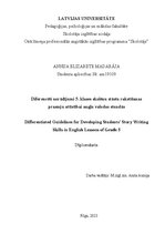 Дипломная 'Diferencēti norādījumi 5. klases skolēnu stāstu rakstīšanas prasmju attīstībai a', 1.