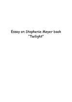 Эссе 'Stephenie Meyer "Twilight"', 1.