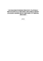 Реферат 'Sociāli ekonomisko procesu statiskās prognozēšanas metodes: dinamikas rindu anal', 1.