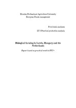 Реферат 'Biological Farming in Latvia, Hungary and the Netherlands', 1.