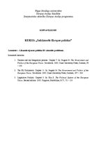 Конспект 'Likumdevējvaras politika ES: aktuālās problēmas', 1.