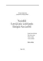 Реферат 'Nodokļi Latvijā pēc iestāšanās Eiropas Savienībā', 1.