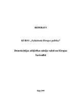 Реферат 'Demokrātijas atšķirības nāciju valstī un Eiropas Savienībā', 1.