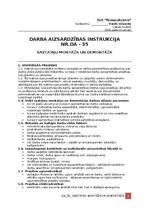 Образец документа 'Darba aizsardzības instrukcija - sastatņu montāža un demontāža', 1.
