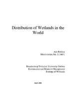 Реферат 'Distribution of Wetlands in the World', 1.