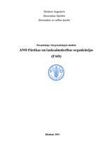 Реферат 'ANO Pārtikas un lauksaimniecības organizācijas (FAO)', 1.