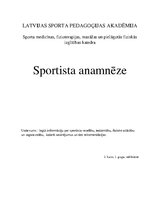 Конспект 'Sportista anamnēze', 1.