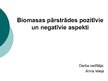 Презентация 'Biomasas pārstrādes pozitīvie un negatīvie aspekti', 1.