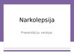 Презентация 'Narkolepsija', 1.