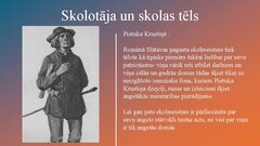 Презентация 'Tautiskā romantisma atskaņas, skolas un skolotāja tēls romānā ’’Mērnieku laiki’’', 6.