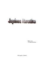Реферат 'Japāņu literatūra', 1.