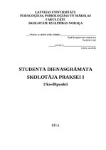 Отчёт по практике 'Studenta dienasgrāmata Skolotāja praksei I', 1.