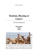 Эссе 'Tourism, Blessing or Curse?', 1.