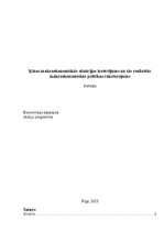 Реферат 'Ķīnas makroekonomiskās situācijas izvērtējums un tās realizētās makroekonomiskās', 1.