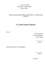 Отчёт по практике 'Prakses atskaite a/s "SEB Latvijas Unibanka"', 1.